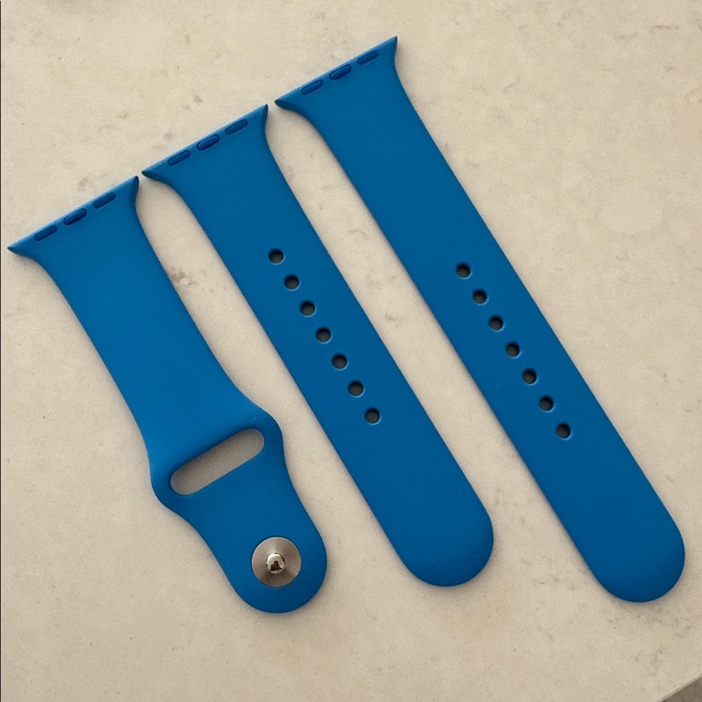 Blue Silicone Apple Watch Sport Band, 40mm